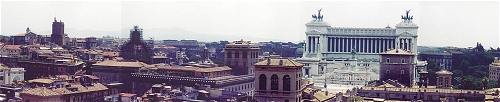 Vista della città dalla torre Calandrelli ( collage )