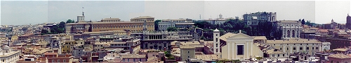 Vista della città dalla torre Calandrelli ( collage )